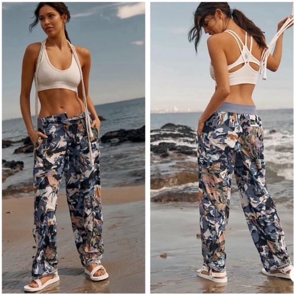 Free People Pants - Free People Blue Floral Pants